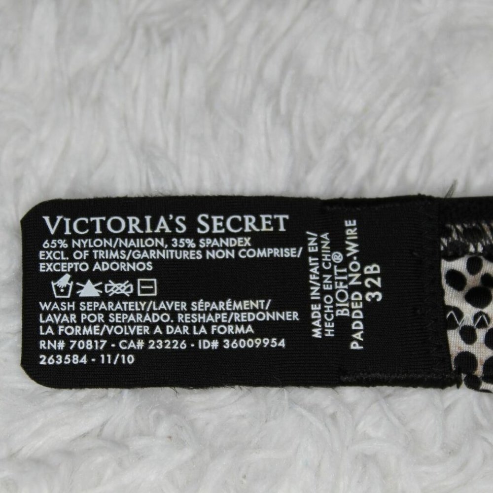 ✨2/$20 Victoria's Secret Biofit Padded No Wire Bra Animal Print 32B H10560 - Picture 4 of 4